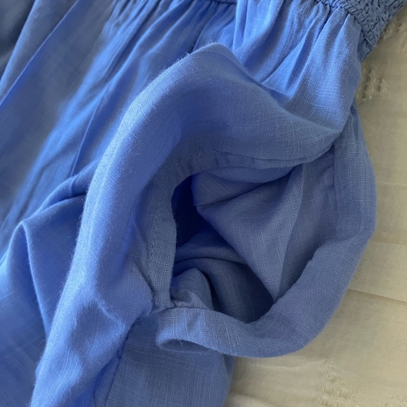 JAPNA Light Blue Tank Smocked Rayon Wide Leg Pants Jumpsuit Size XL NWT - Picture 11 of 13